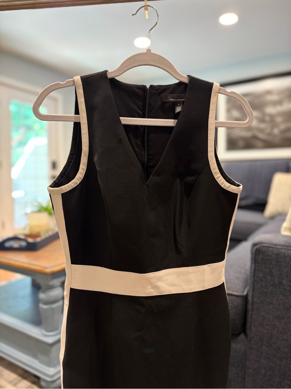 White House Black Market Black Blazer with White Trim - Picture 7 of 7